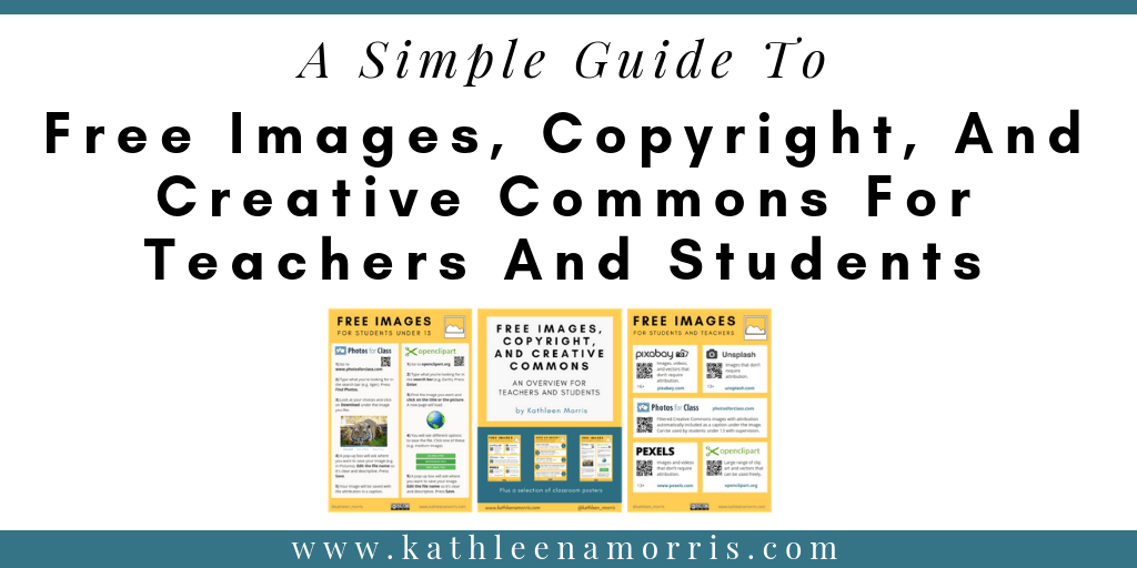 Need images for your digital work but not sure where to find them? Learn how to easily and ethically find quality images for students and teachers. You might also be interested in my eBook which clearly explains copyright, Creative Commons, and free images. It includes posters for the primary and secondary classroom. 