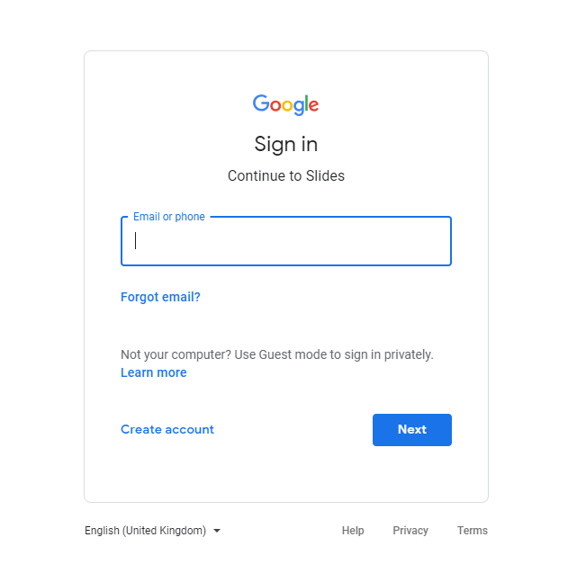 Sign in to your Google Account if prompted